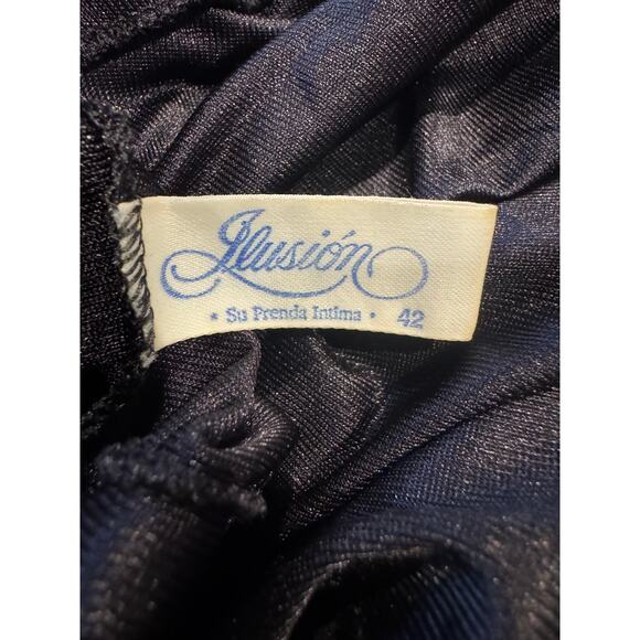 Ilusión Black Lace Slip Dress Nightgown | Size 42 (US M/L) - Picture 5 of 6